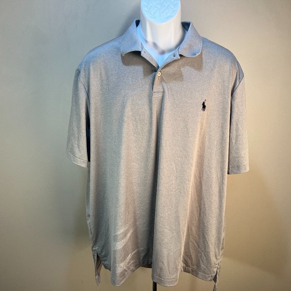 ⛳ Polo Ralph Lauren Men’s Performance Golf Polo Shirt XXL Gray Short Sleeve EUC